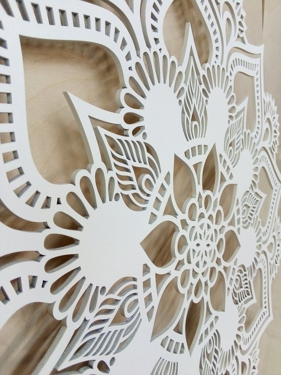 Panneau Mural Ajouré Mandala – Déco 3D Hindou – Ornement Mural Ornamenti