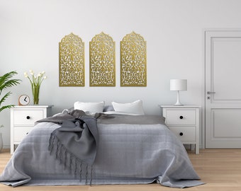 Decorazione murale in legno con ornamento 3D, decorazione murale traforata MAROCCHINA, ARABA, ornamento arabo, soggiorno, pannello murale in legno, regalo