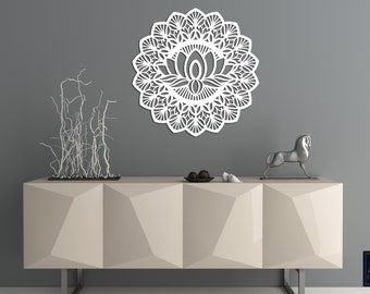Panneau Mural Ajouré Mandala – Déco 3D Hindou – Ornement Mural Ornamenti