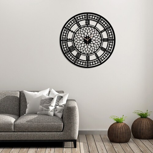 Stylish Wall Clock Big Ben Ornament Gothic Wooden - Big Clock Wall Decal Stylish Wall Clock Big Ben Ornament Gothic Wooden - Big Clock Wall Decal