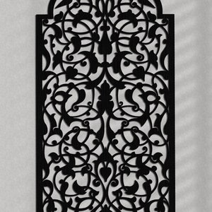 3D ornament wood wall art decor, MOROCCAN, ARABIC frame, arch, wall decor, arabic ornament, living room, decorative wooden wall panel, gift