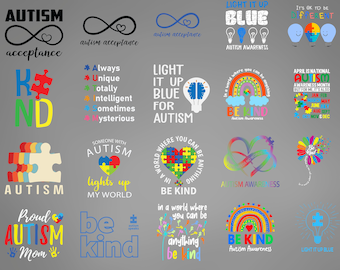 Autism Designs Bundle, Autism Awareness Png, Autism Quote Png, Au-Some, Autism Mom Png, Puzzle Png, Autism Ribbon Png, Puzzle Piece Png