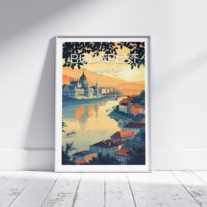 Budapest Travel Poster: Hungary Architecture Art Print