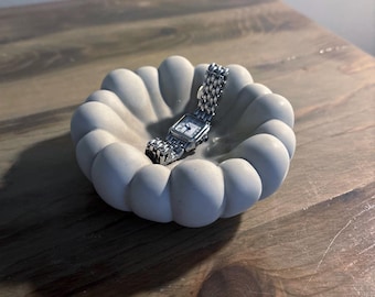 blossom bowl, concrete dish, catch all dish, jewelry  dish, spring, gift, soap dish, pinch jar, cement, handmade