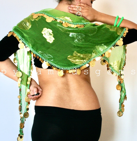 Donna Chiffon Ventre Danza Hip Sciarpa Cintura Gonna Girovita Avvolgere - Foto 13