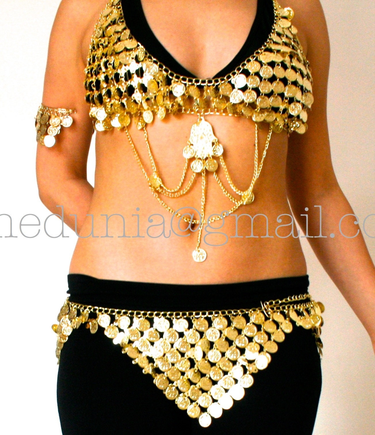 Cinturones de monedas de latón de alta para danza del - Etsy España