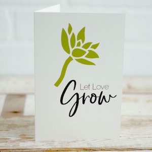 Succulent Themed Birthday Card Made from 140 lbs Watercolor Paper. Handmade Succulent Plant Card - Love Greeting Card - Wedding Card