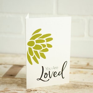 Succulent Themed Any-Occasion Card Made from 140 lbs Watercolor Paper. Handmade Succulent Plant Card - Love Greeting Card - Birthday Card