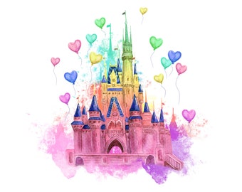 Download Watercolor Castle Etsy