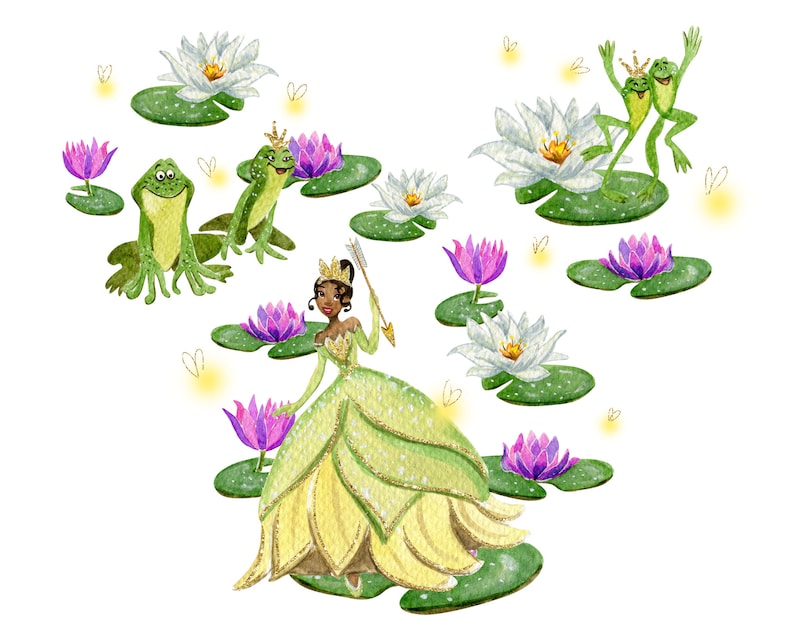 Princess and the Frog clipart Magic Kingdom Castle Etsy