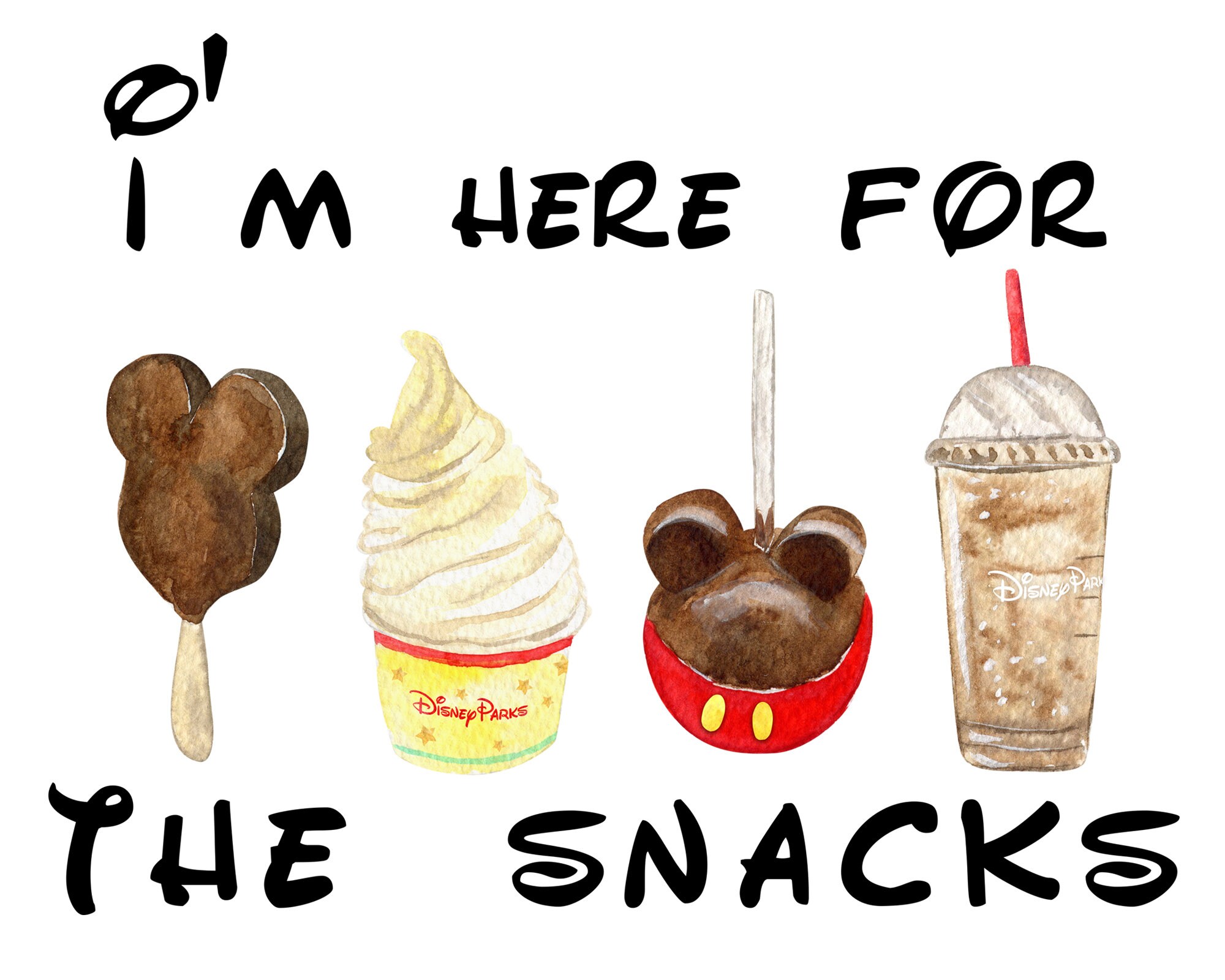 I'm here for the snacks Disney food Disney Snack Disney Etsy