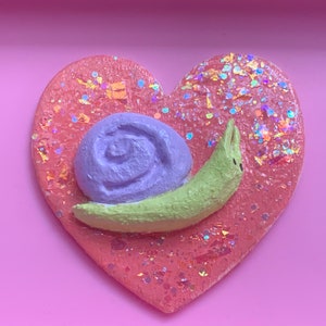 Glittery Snail Pin