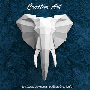 Paper Sculpture Elephant. DIY - Creative Art