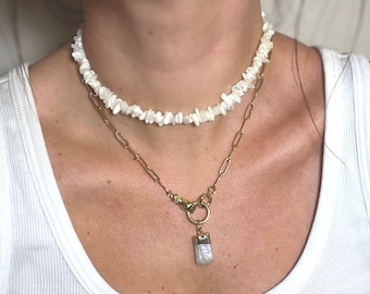 Puka Sea Shell Necklace | Boho Choker | Tarnish Resistant | Gift for Her