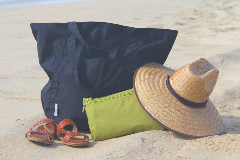 Sac Baja Très grand cabas de voyage, de yoga, de sport, résistant à l'eau et résistant à l'eau Black