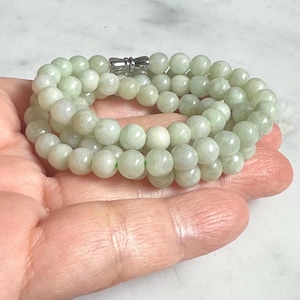 Certified Natural Grade A Jadeite Beaded Necklace