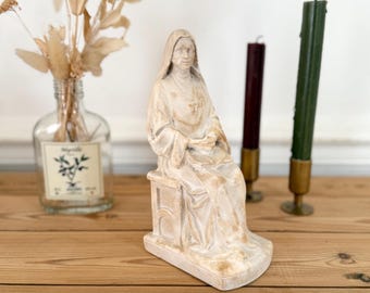 Estatua antigua de Santa Teresa de Lisieux – Procedente de Lourdes – Auténtico objeto de devoción