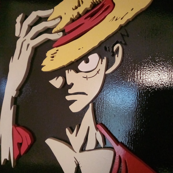 Tableau en relief de Luffy