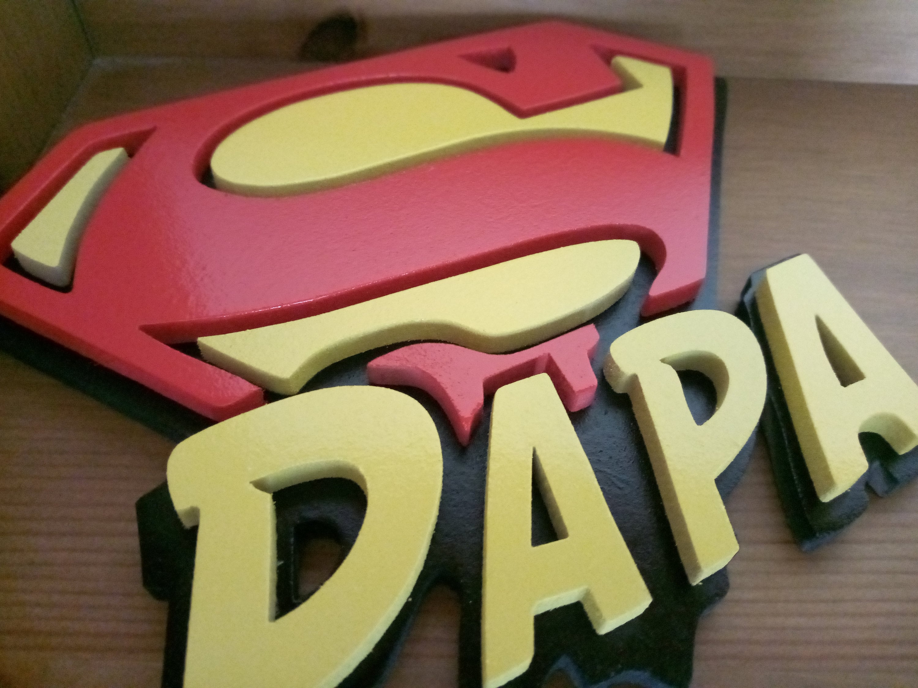 Décoration en Bois Super Papa Pour La Fête Des Pères