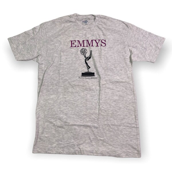 Vintage Emmys 43rd Annual 1991 Gray Mens X-Large Single Stitch Hollywood 1991