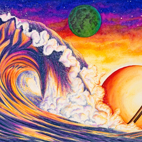 Surreal Moon Art - Etsy