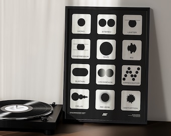 Términos de producción musical / Representación gráfica / Productor musical, DJ / Negro