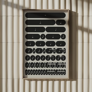 Music Note Value Poster | Rhythm Beat Breakdown | Cream