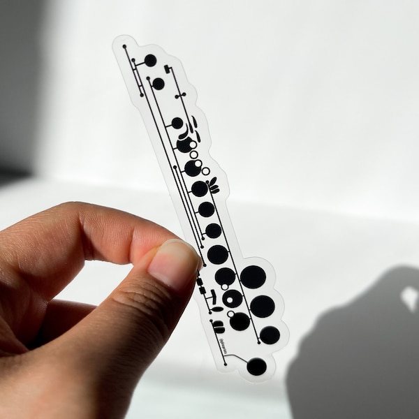 Saxophone Keys Clear Sticker | Music Instrument Sticker