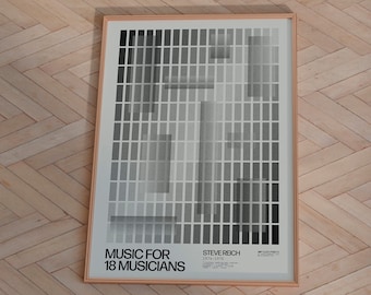 Music for 18 Musicians by Steve Reich Concert Poster