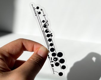 Saxophone Keys Clear Sticker | Music Instrument Sticker