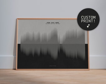 Custom Sound Wave Poster | Personalized Music Print | Minimal Waveform Poster