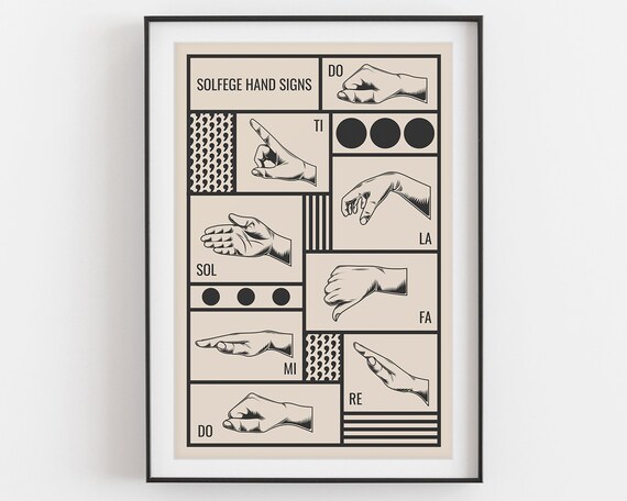 pic Solfege Hand Signs Poster etsy
