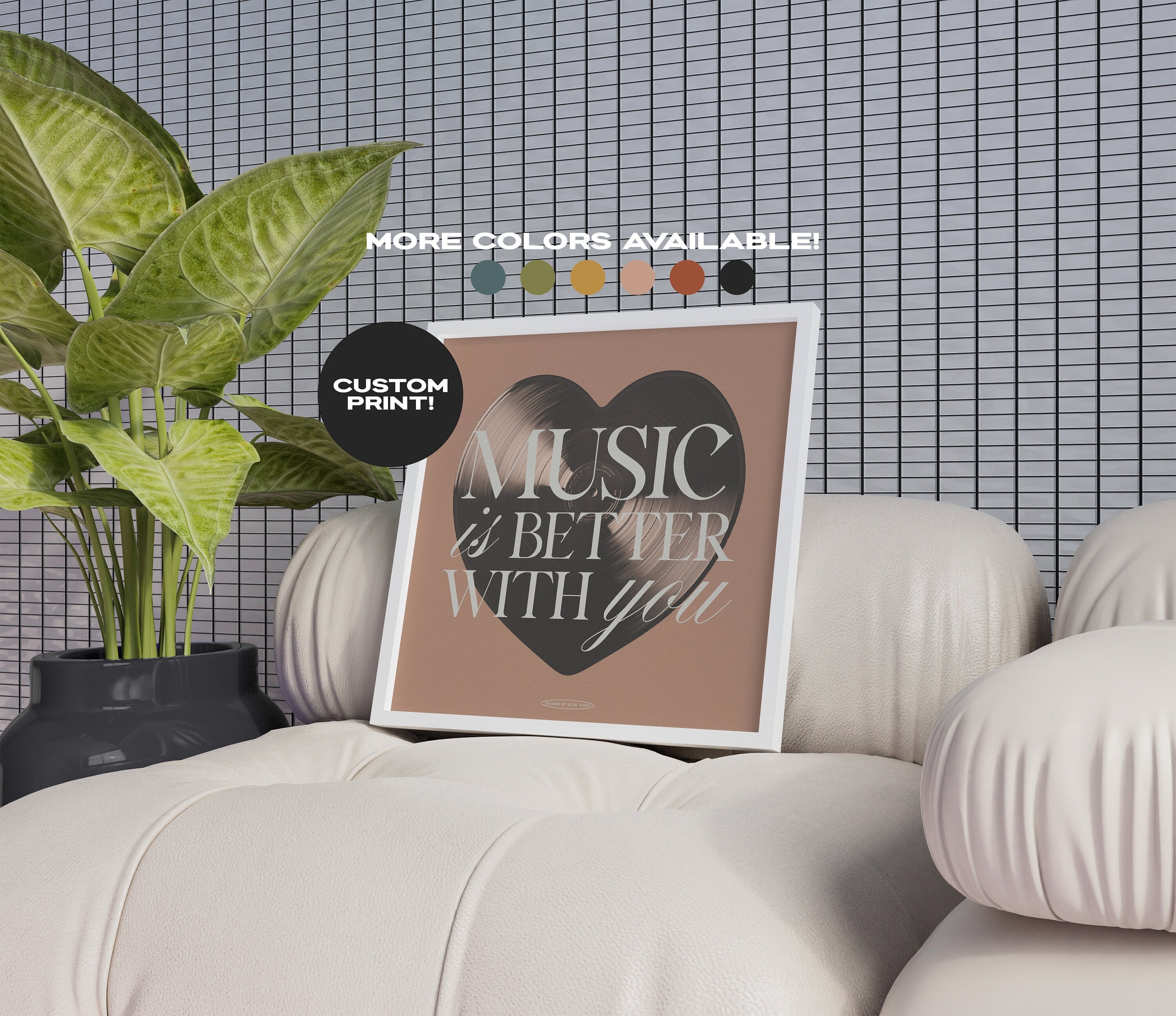 Heart Shaped Vinyl Record Custom Print Gift for Music Lovers