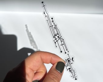 Bassoon Keys Clear Sticker | Music Sticker