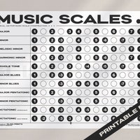White Key MAJOR SCALES Music Theory Worksheet Piano Printable - Etsy