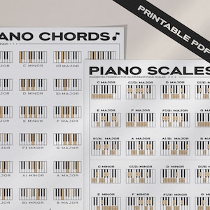 Piano Chords and Scales PDF Set | Music Digital Prints