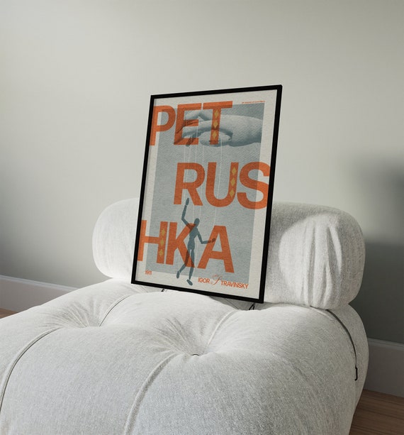 Igor Stravinsky's Petrushka Concert Poster | High-Quality Classical Music Art Print
