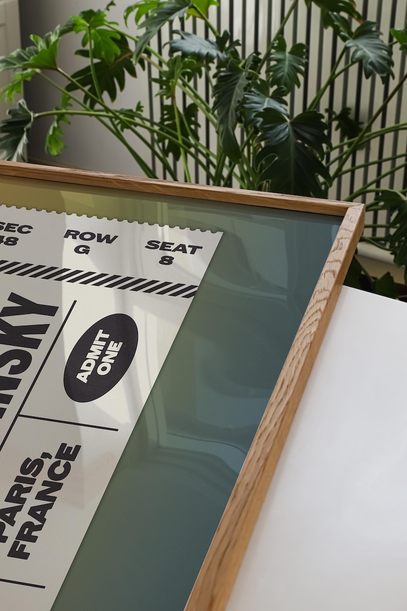 Custom Ticket Stub Poster | Concert Ticket | Gift for Music Lover image 4