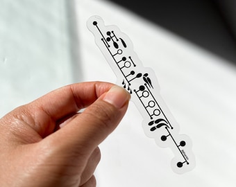 Clarinet Keys Clear Sticker | Music Sticker