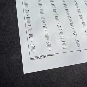 Ukulele Chords Fingering Chart PDF | Printable Digital Download | Music ...