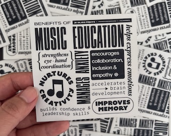 Benefits of Music Education Sticker | Music Teacher Decal