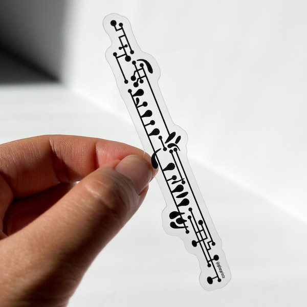 Oboe Keys Clear Sticker | Music Instrument Sticker