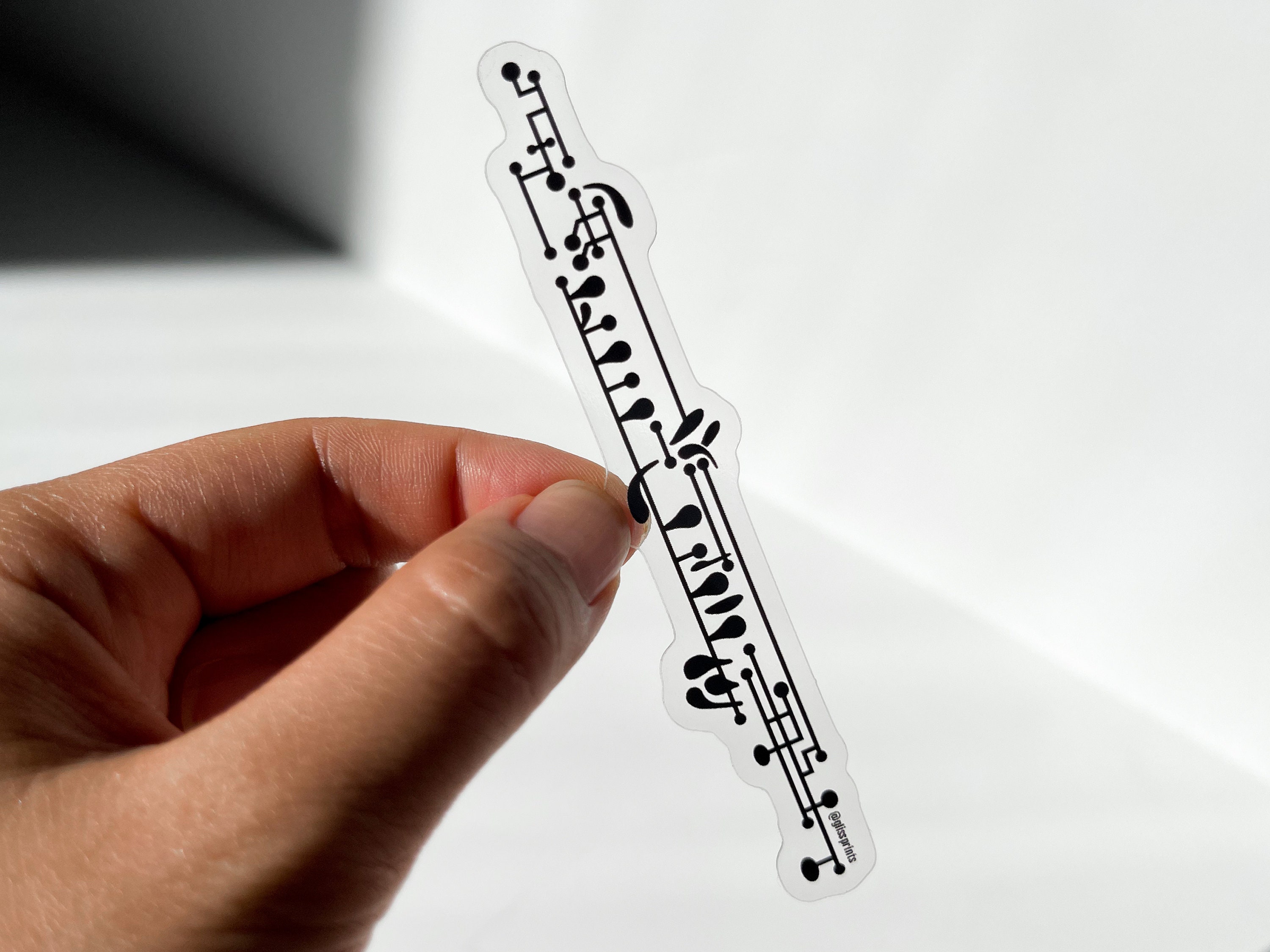 Oboe Keys Clear Sticker | Music Instrument Sticker