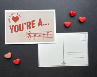 You're A Babe! Valentine's Day Music Postcard