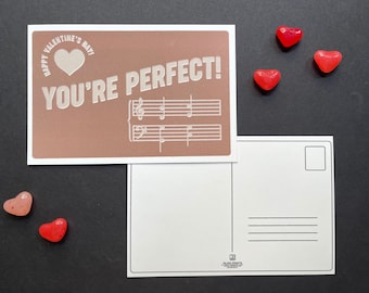 You're Perfect! Valentine's Day Music Postcard