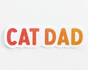 Cat Dad vinyl sticker