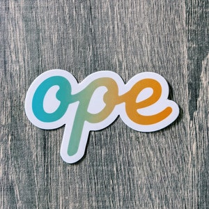 Ope cursieve vinylsticker | Sticker Midwesten
