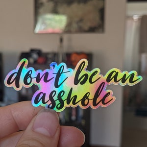 Wees geen klootzak vinylsticker