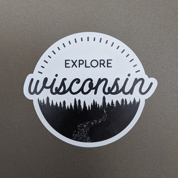 Explore Wisconsin 3 "x 3" refrigerador circular, imán para automóvil