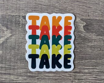 TAKE rock climbing vinyl sticker